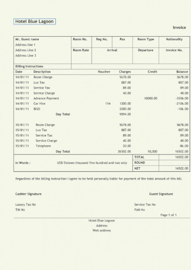 free 5 hotel receipt forms in pdf