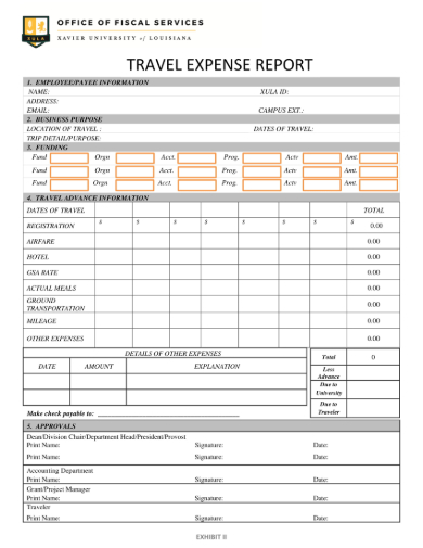 FREE 7+ Employee Expense Report Samples in PDF | MS Word | Excel