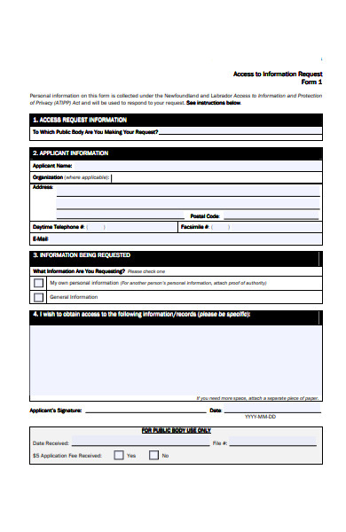 access to information request form