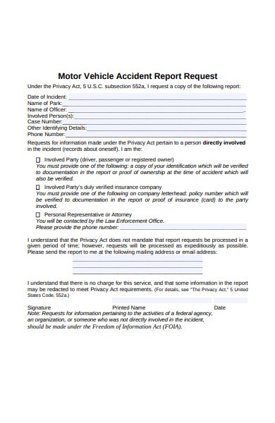 accident report request form