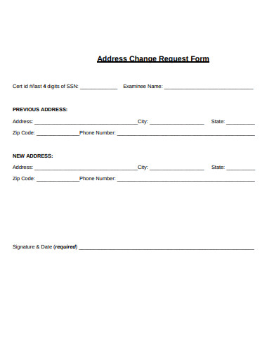 address change request form