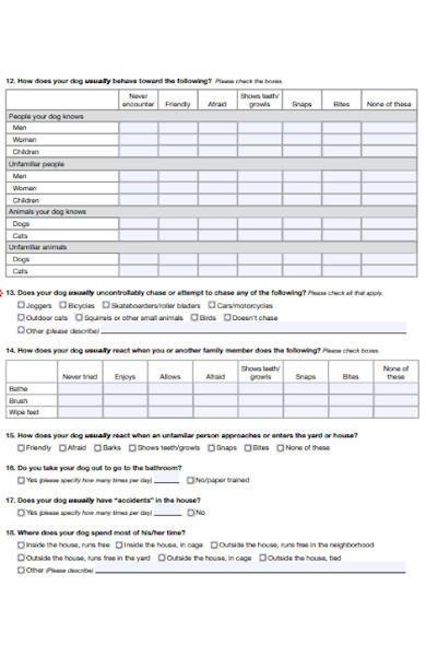 FREE 30+ Animal Shelter Forms in PDF | MS Word