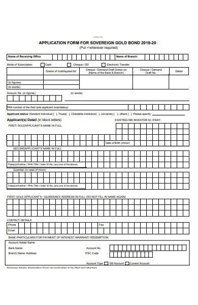 application form for gold bond