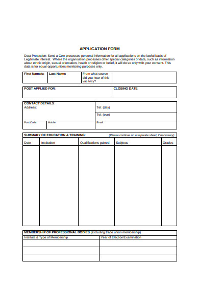 application for federal employment form