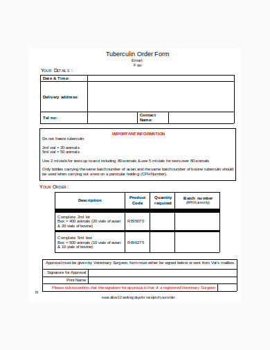 attached order form sample