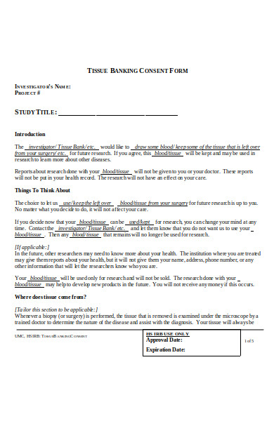 banking consent form