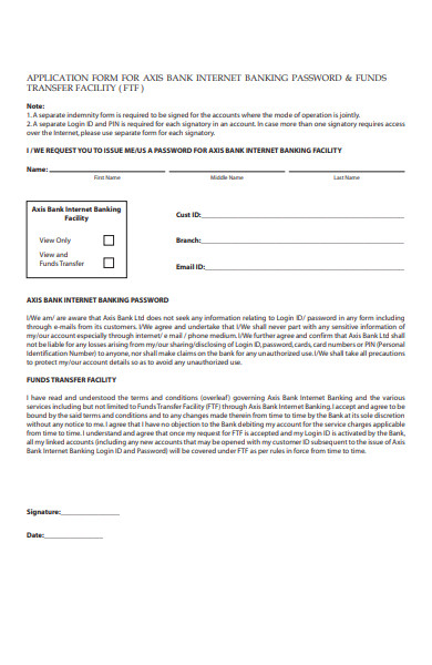 FREE 34+ Banking Form Samples, PDF, MS Word, Google Docs