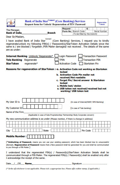 FREE 34  Banking Form Samples, PDF, MS Word, Google Docs