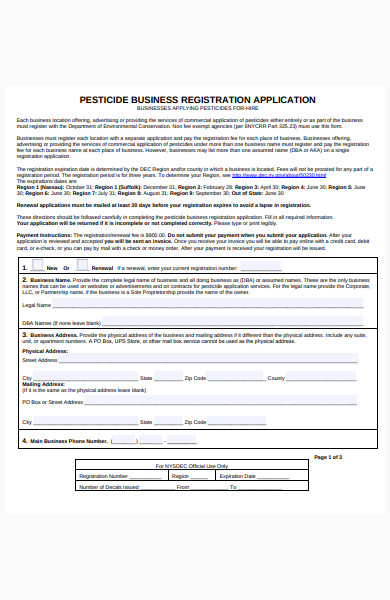 business registration application form in pdf