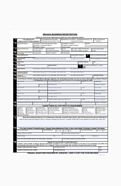 business registration form in pdf