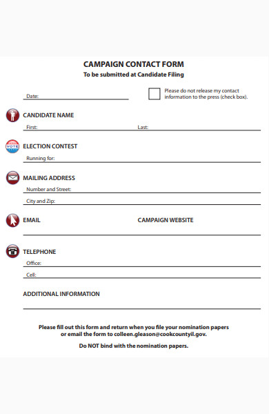 campaign contact form