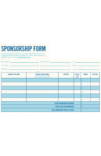 campaign sponsorship form