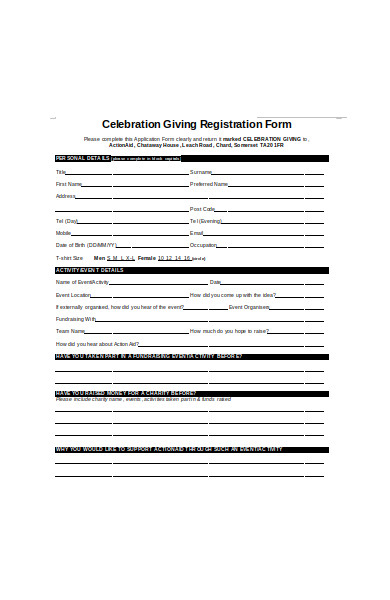 celebration giving event registration form