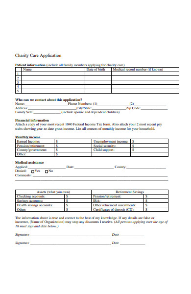 FREE 34+ Charity Forms in PDF | MS Word | Excel