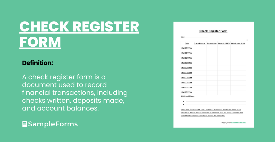 check registers forms fi