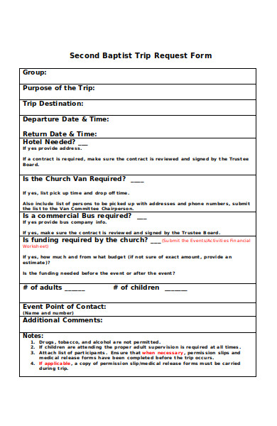 church request form