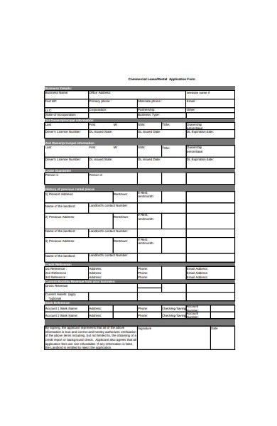 FREE 32+ Rental Application Forms in PDF | MS Word | XLS