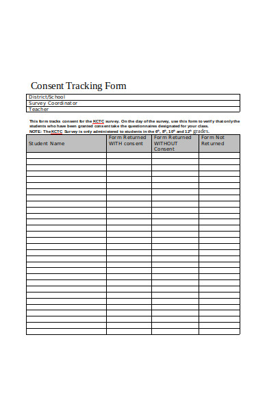 consent tracking forms