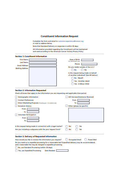 constituent information request form