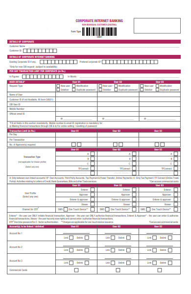 FREE 34+ Banking Form Samples, PDF, MS Word, Google Docs