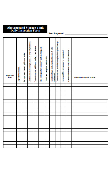 daily inspection form