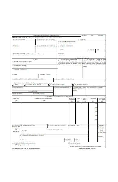 delivery order for supplies form