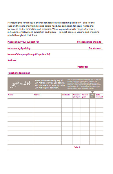 disability sponsorship form