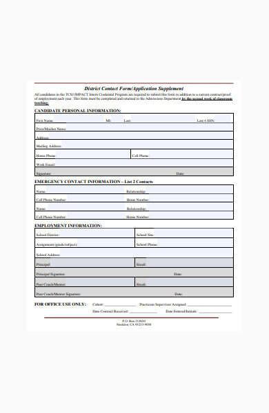 district contact form
