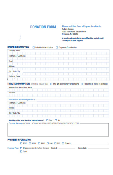 donation payment form