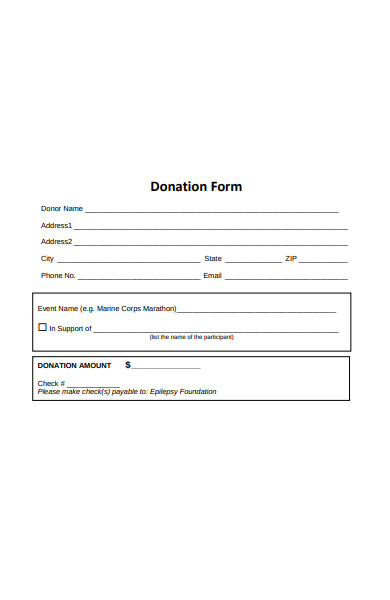 donation pledge form