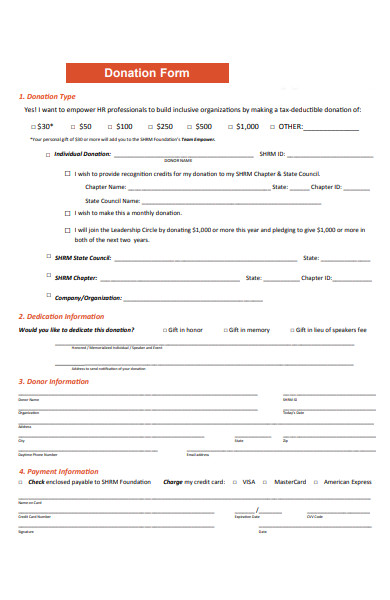 donation tax form