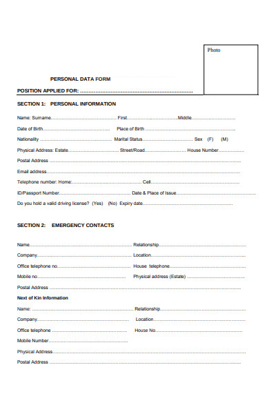 employee security information form