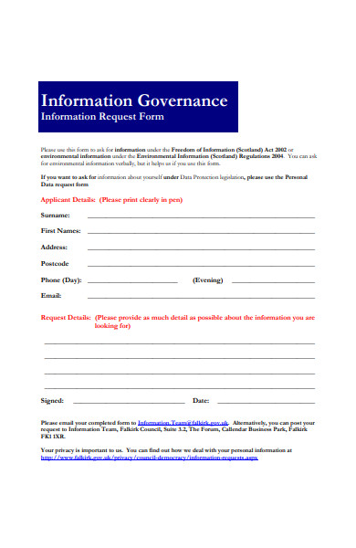 general information request form