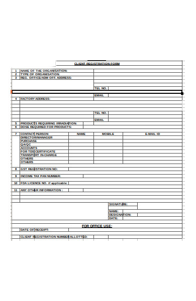 general registration form