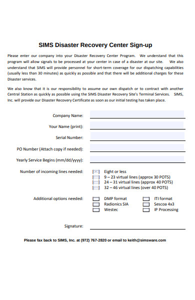 general signup form in pdf