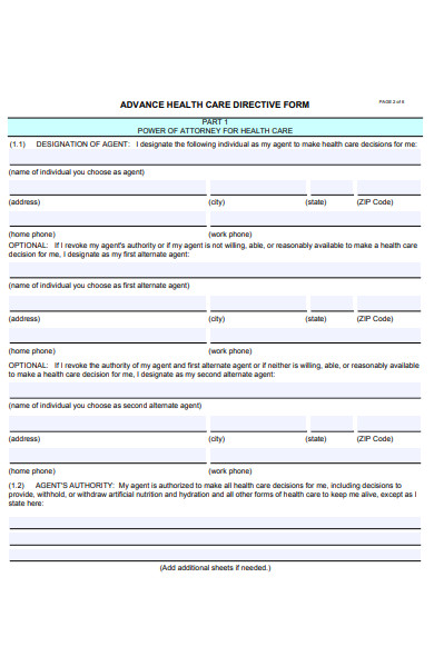healthcare directive form