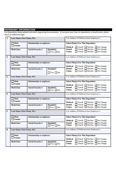 human resources employee information form