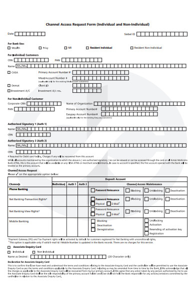 FREE 34+ Banking Form Samples, PDF, MS Word, Google Docs