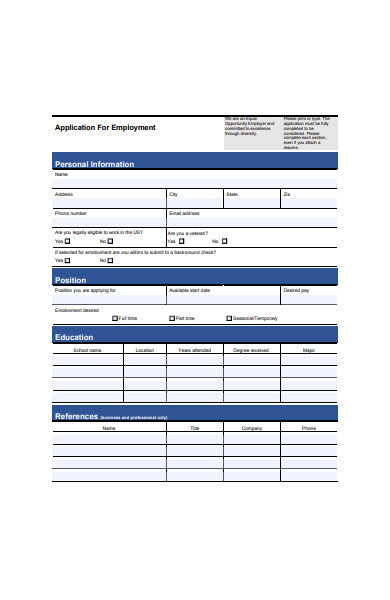 Job Application Template Word Hot Sex Picture 8639