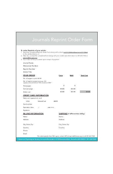 journals reprint order form sample