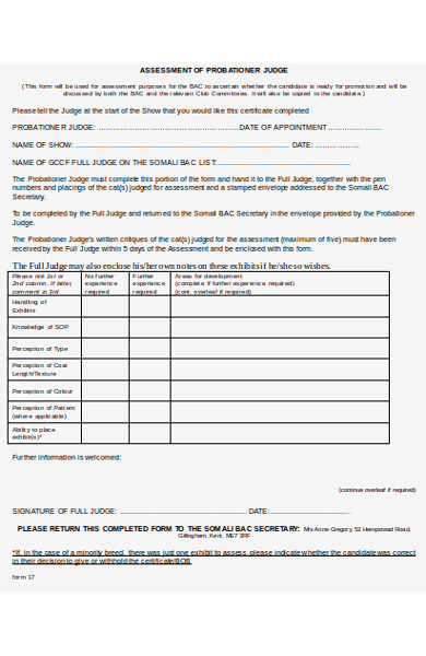 judge appointment form