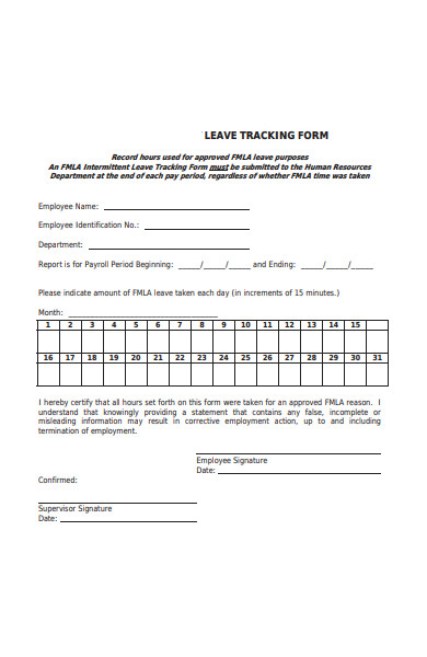 leave tracking forms