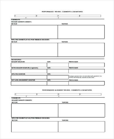 manager recruiter performance review form