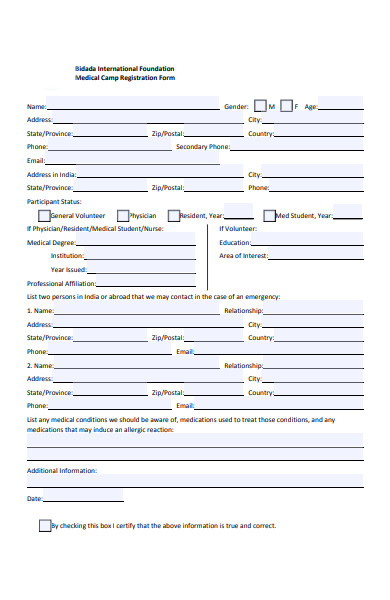 FREE 31+ Camp Registration Forms in PDF | MS Word | Excel