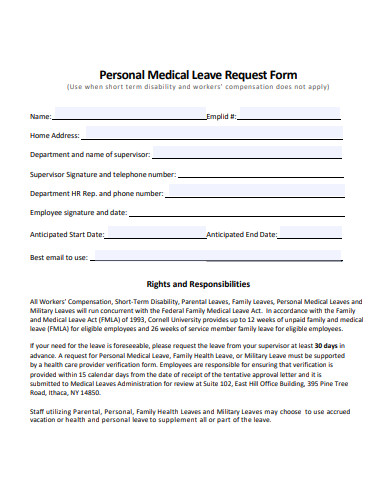 medical leave request form