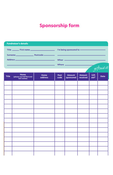 national sponsorship form