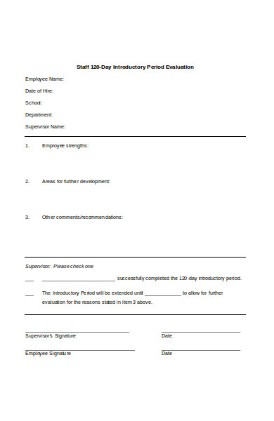new employee evaluation form