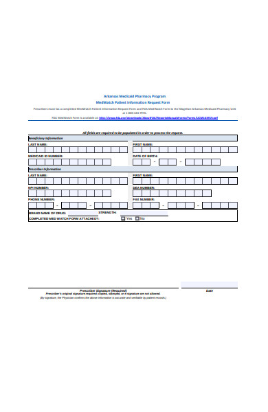patient information request form