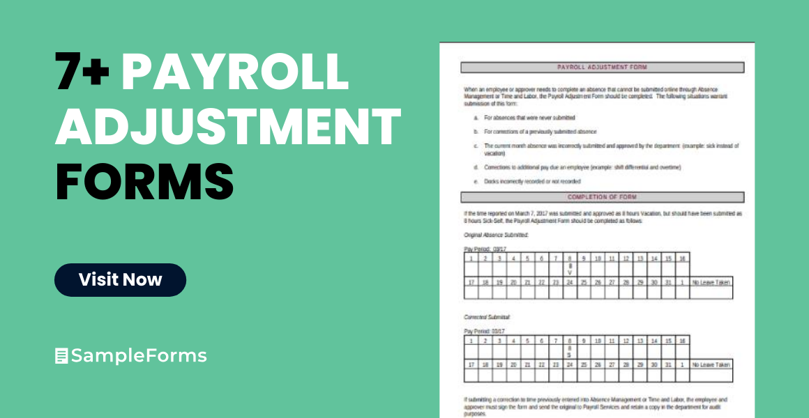 payroll adjustment form