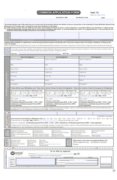 personal application form